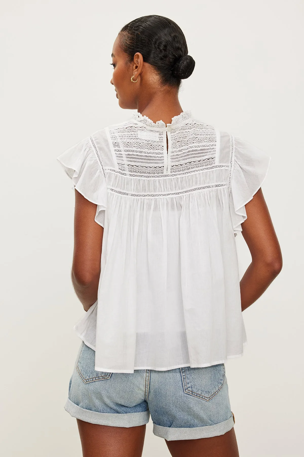 INESSA COTTON LACE TOP