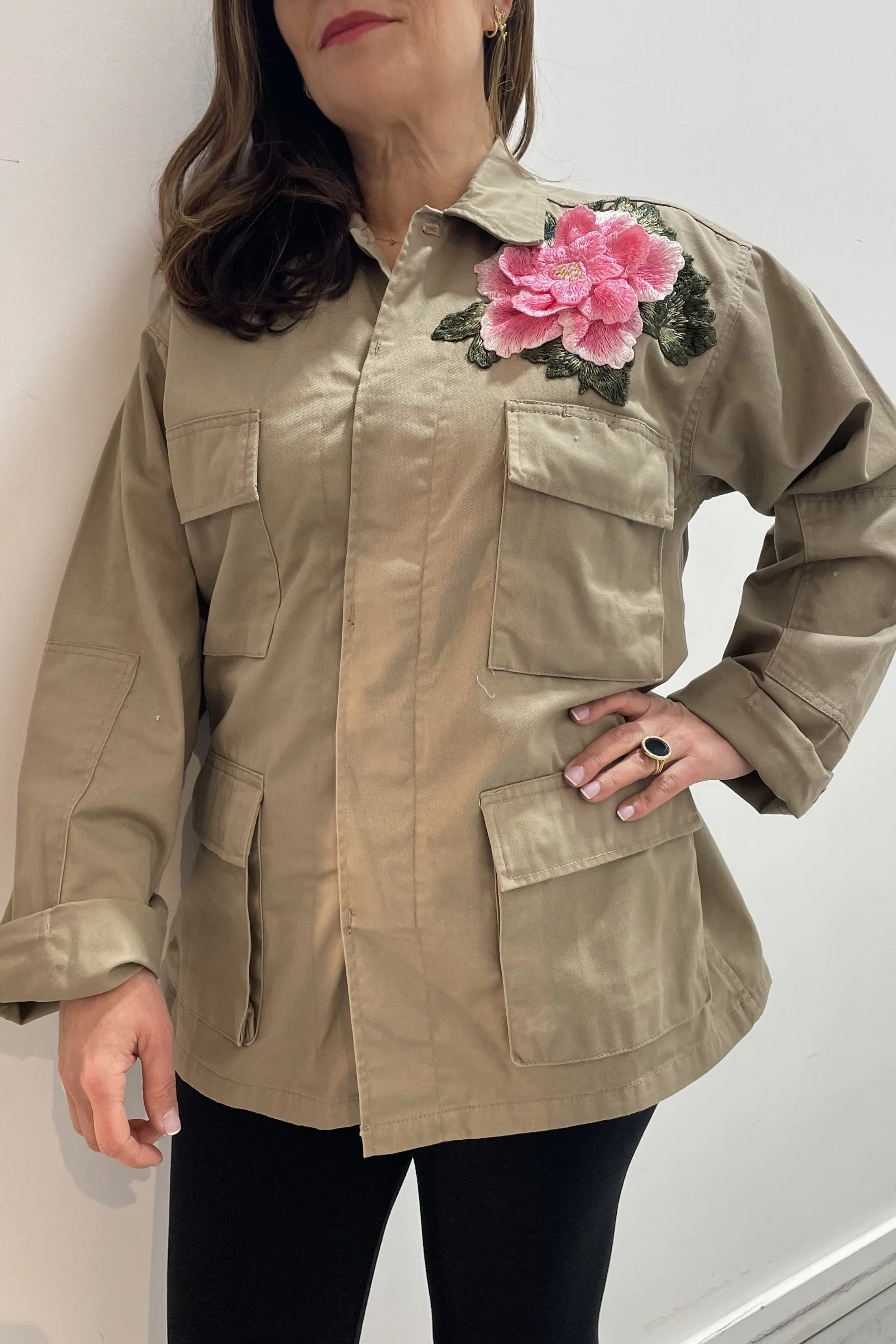 Josie Bruno Vintage Jacket With Peachy Pink Flowers