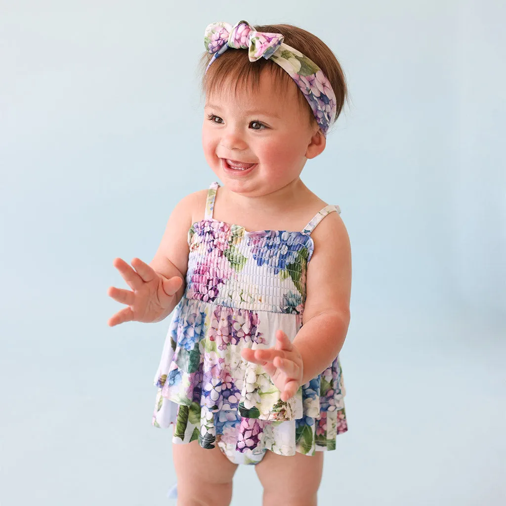 Kara Smocked Tiered Bodysuit Dress