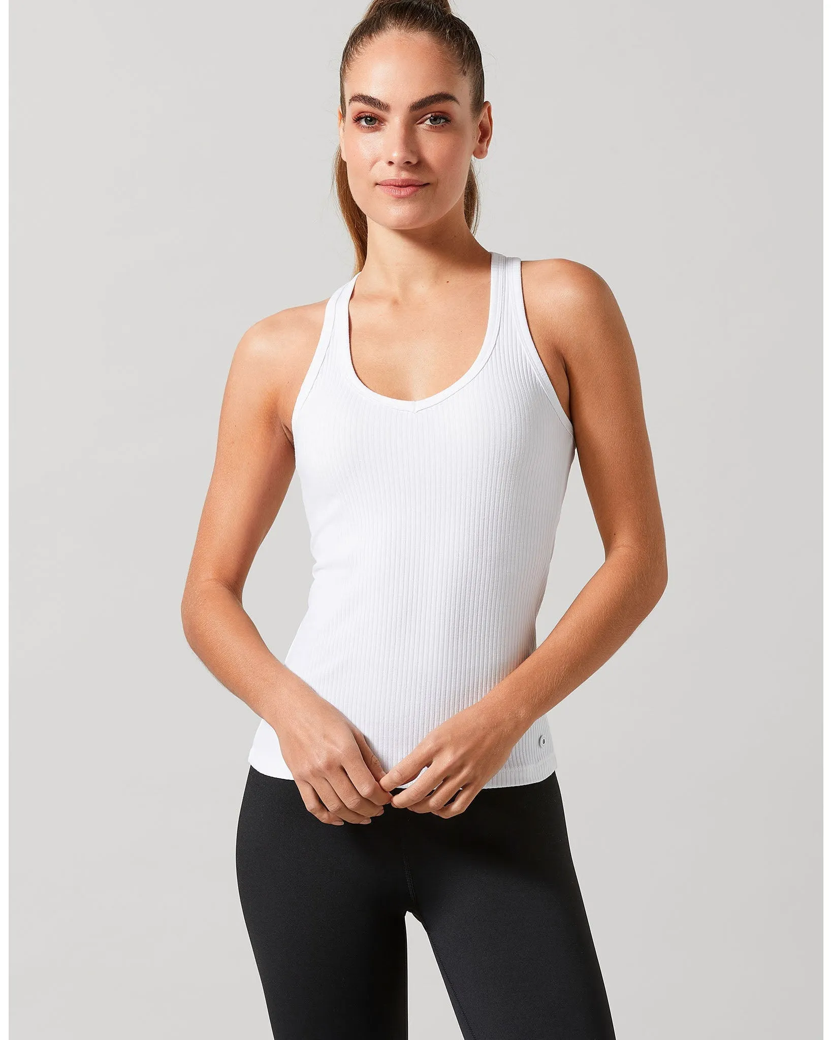 Lilybod Leera Long Rib Tank - White