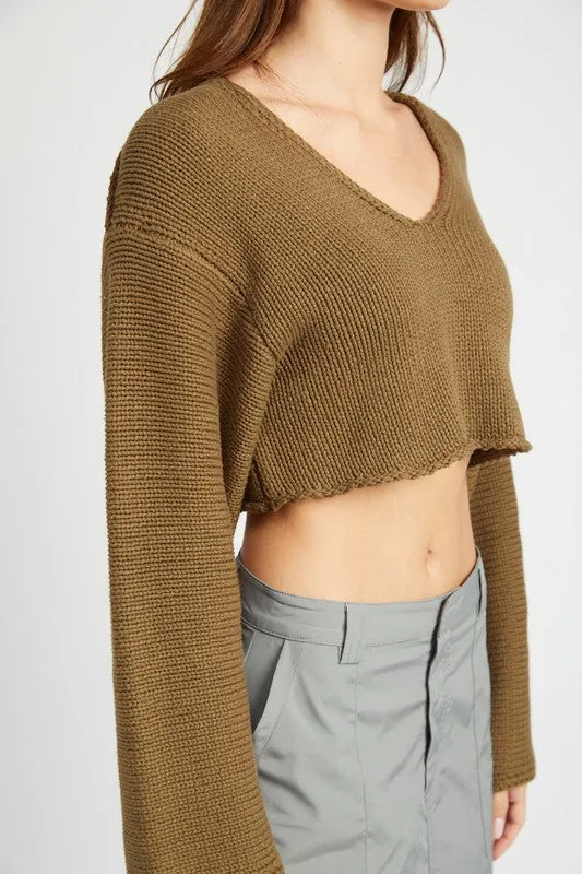 Long Sleeve V Neck Knit