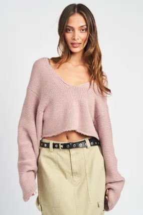 Long Sleeve V Neck Knit