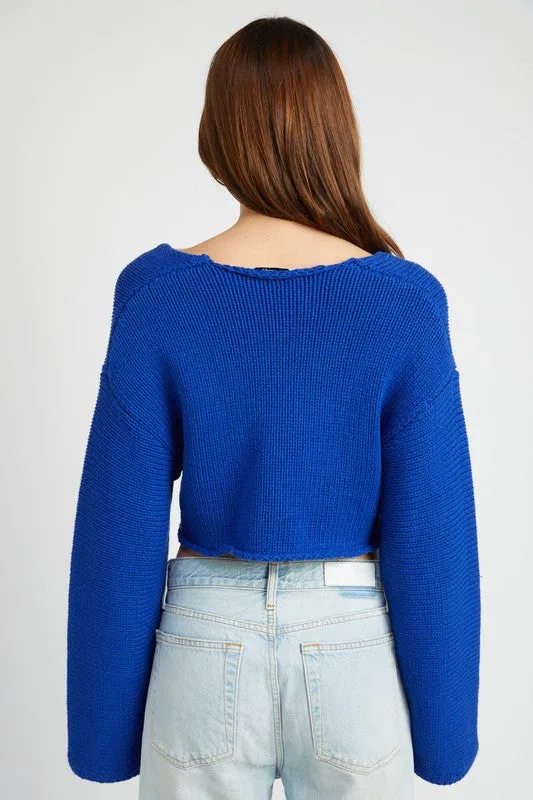 Long Sleeve V Neck Knit