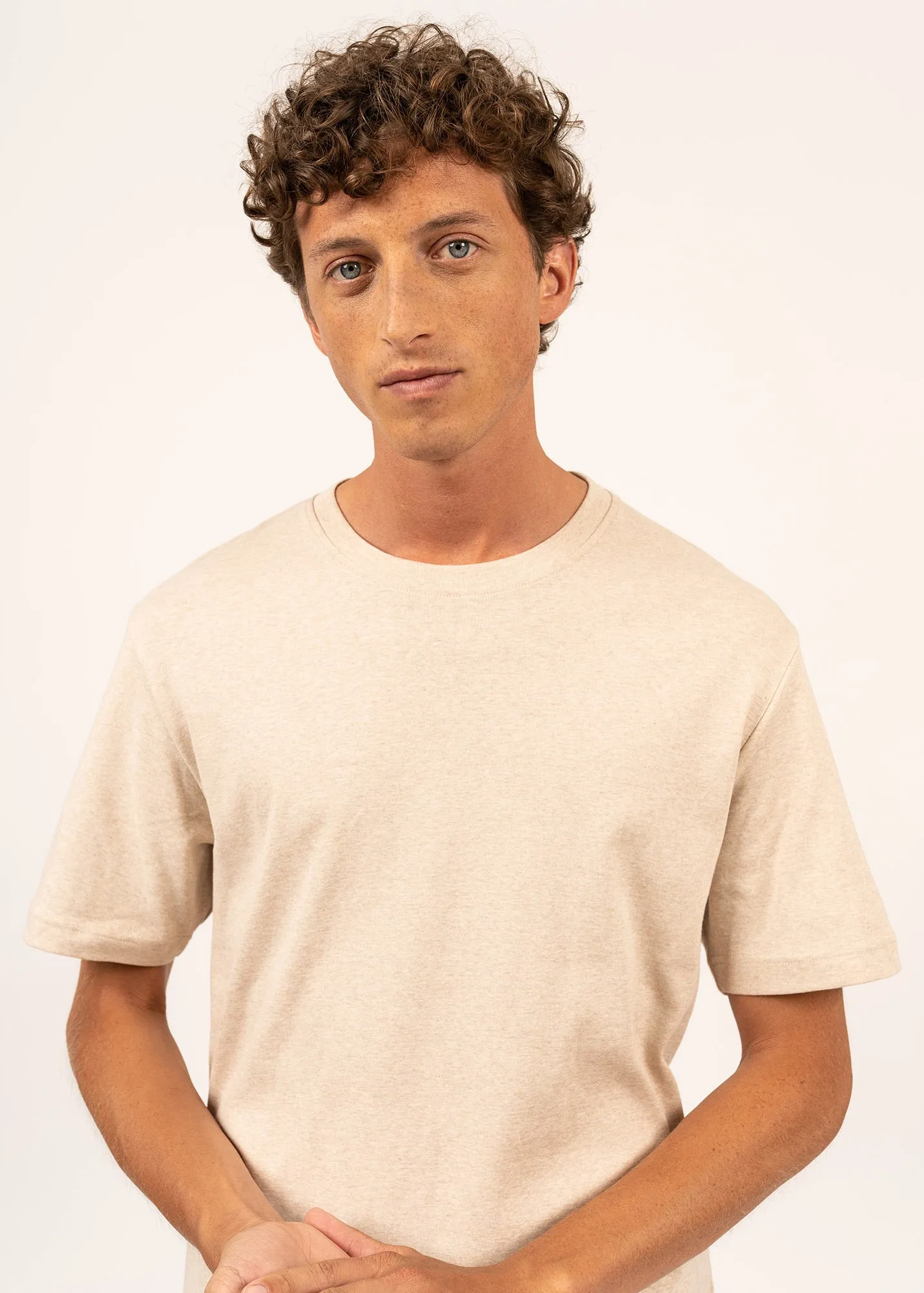 Lumio short sleeves t-shirt - round neck, in cotton (NATUREL)