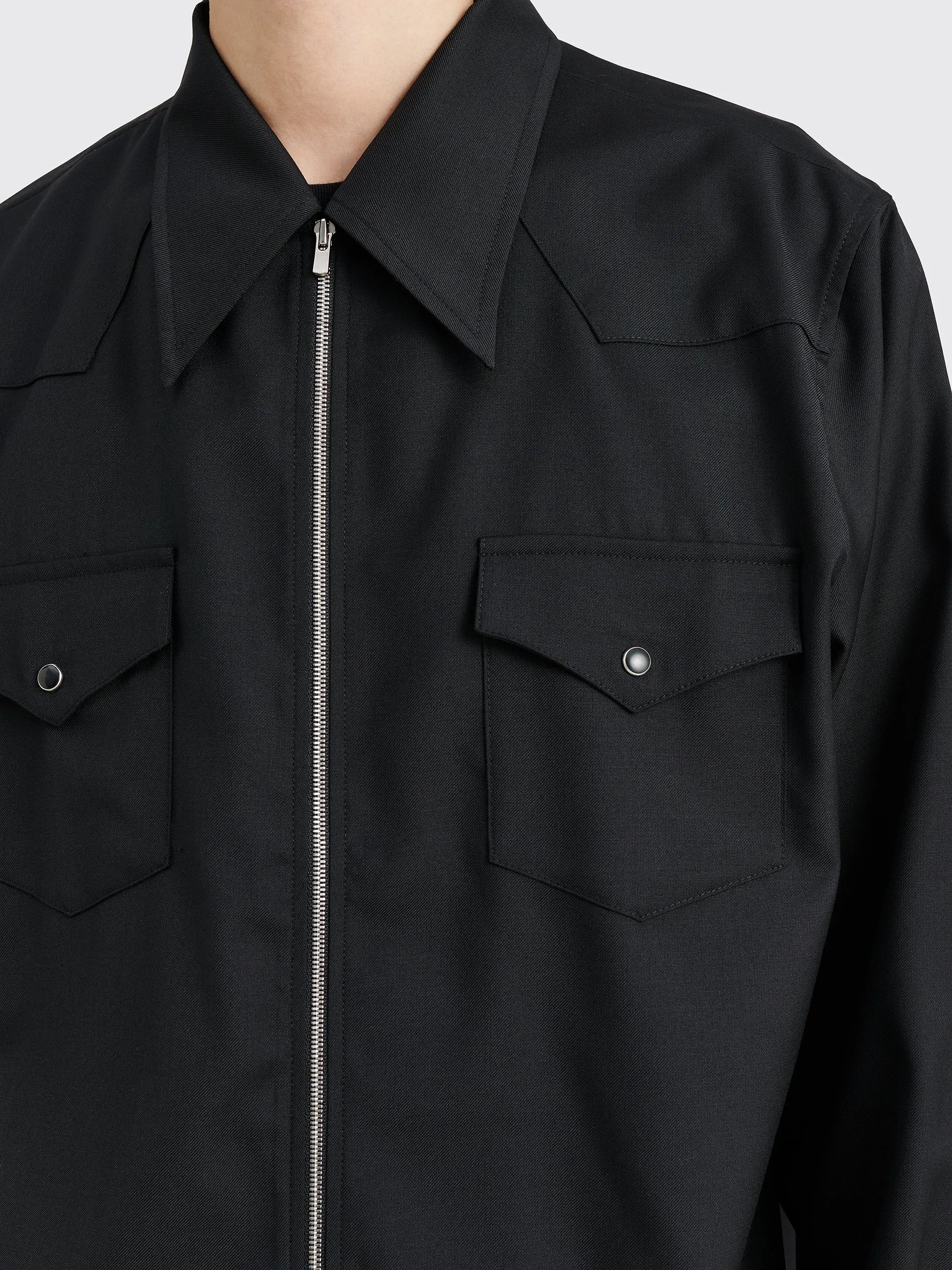 Maiden Name Nick Wool Shirt Black