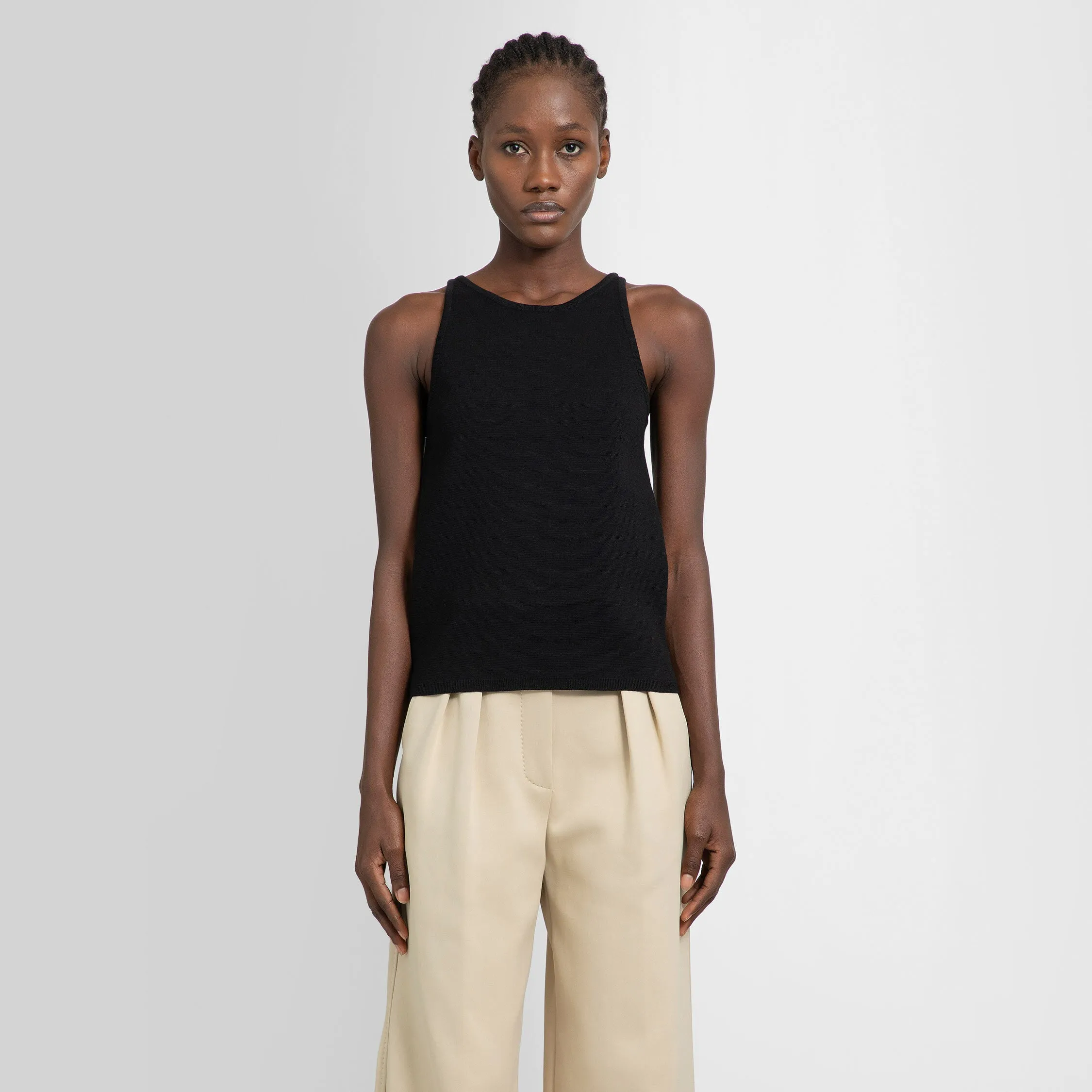 MAX MARA WOMAN BLACK T-SHIRTS & TANK TOPS