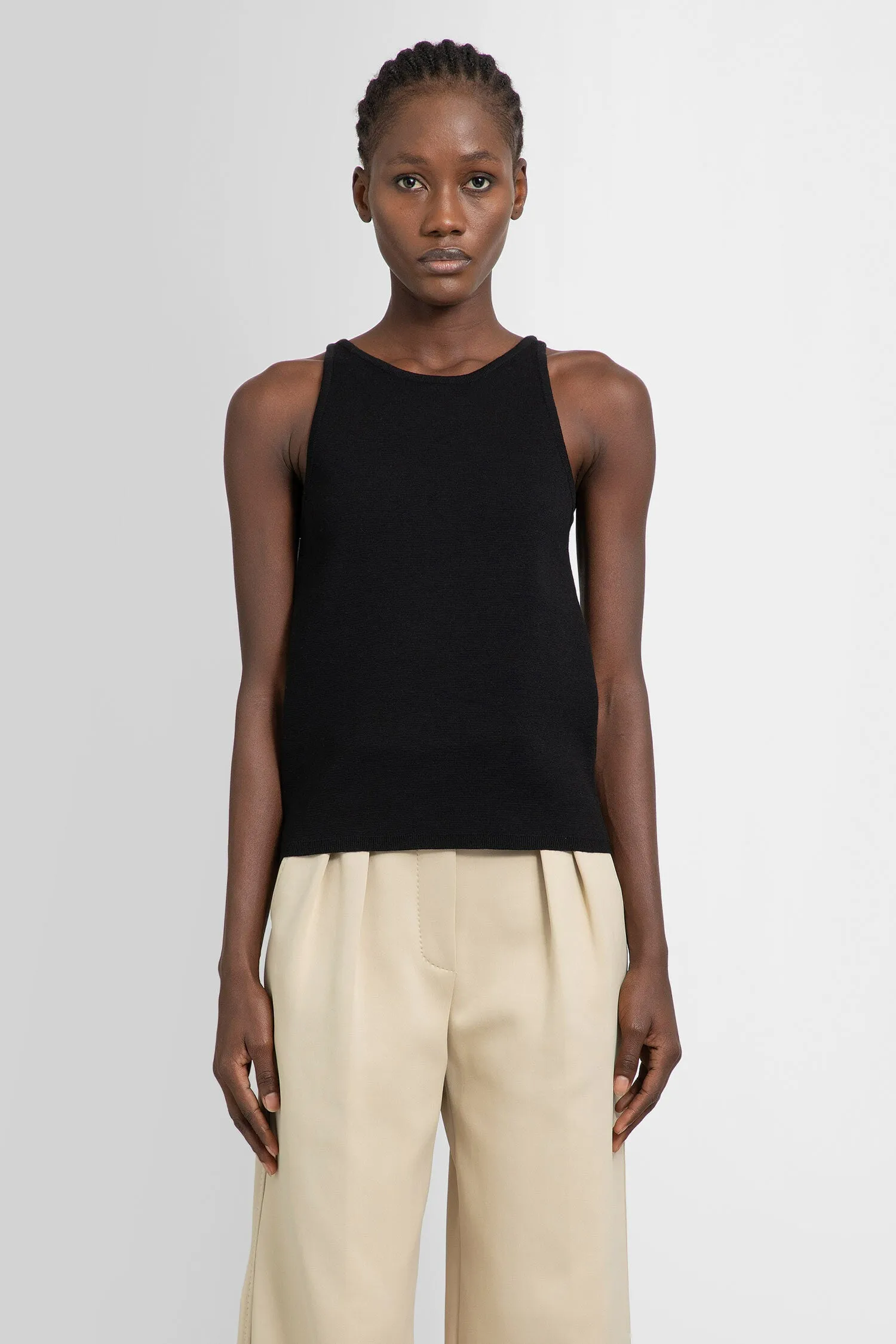 MAX MARA WOMAN BLACK T-SHIRTS & TANK TOPS