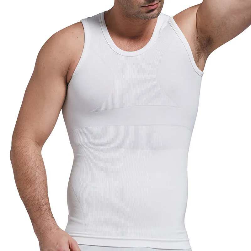 Men Elastic Gym Breathable Sport Compression O Neck Tank Top