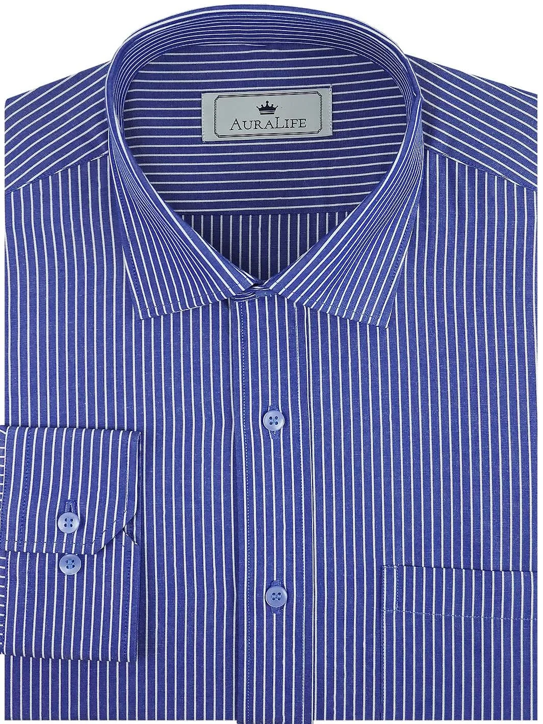 Men's Premium Cotton Striped Shirt - Blue (1298)