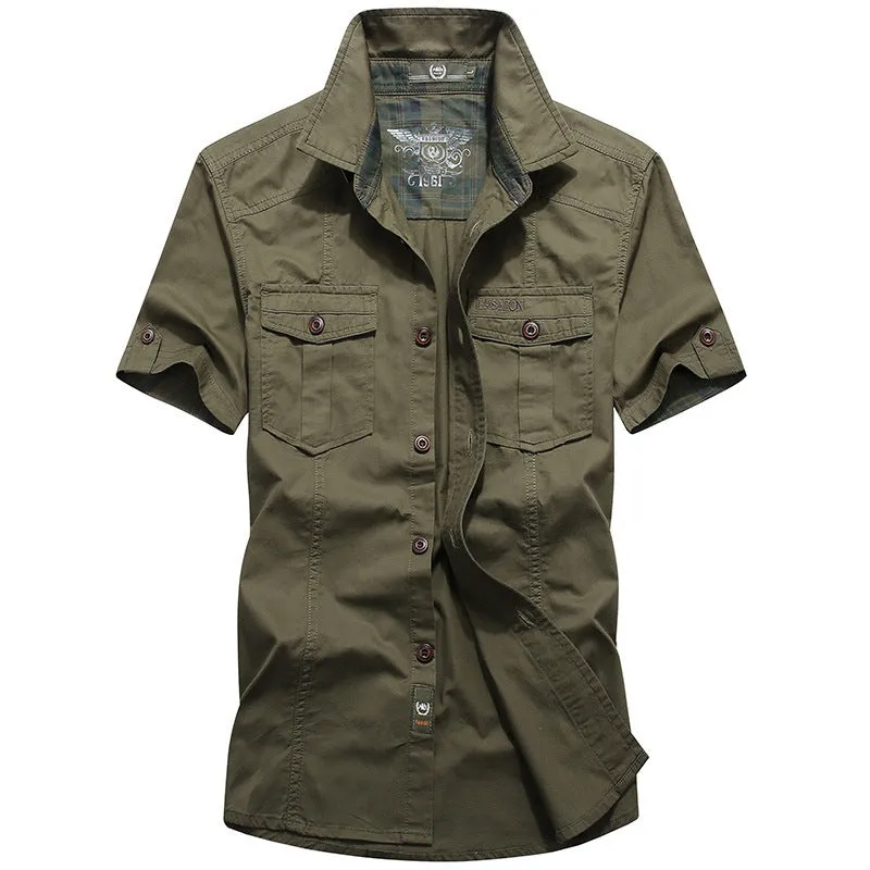 Men's Summer Cotton Casual Work Shirt