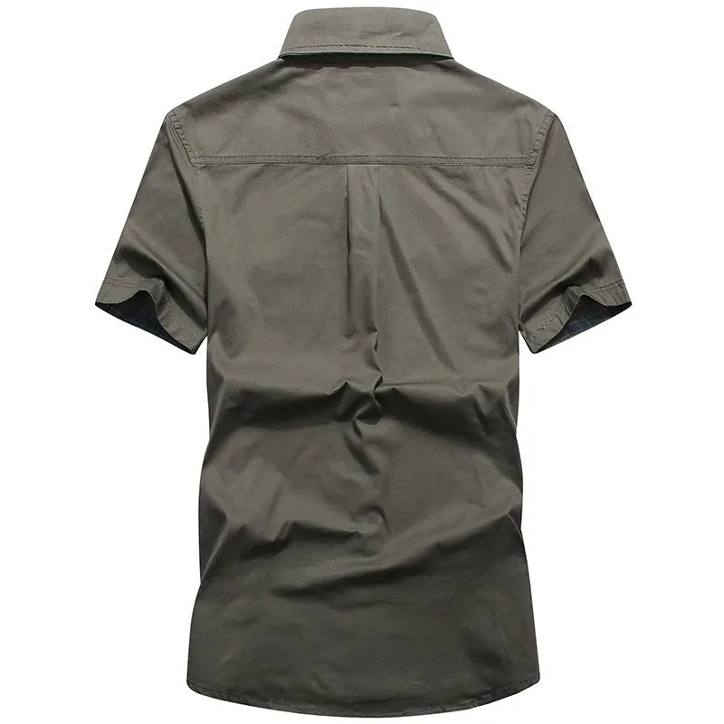 Men's Summer Cotton Casual Work Shirt