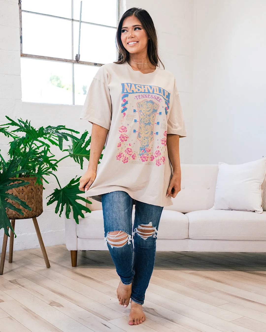 Nashville Original Classic Oversized Sand Tee