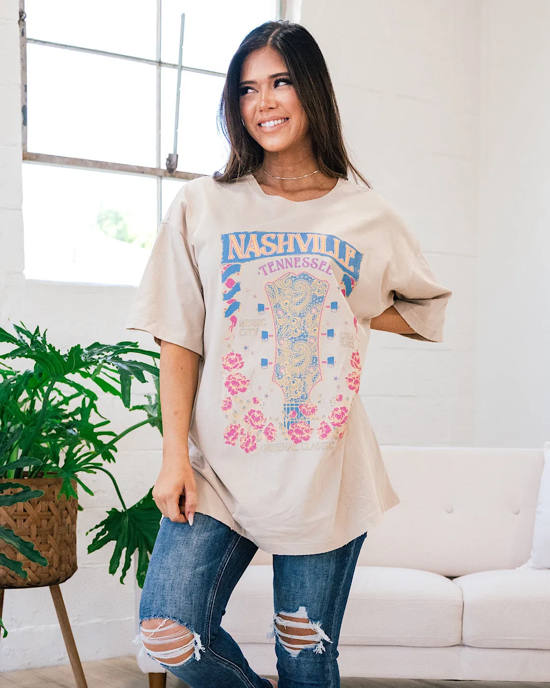 Nashville Original Classic Oversized Sand Tee