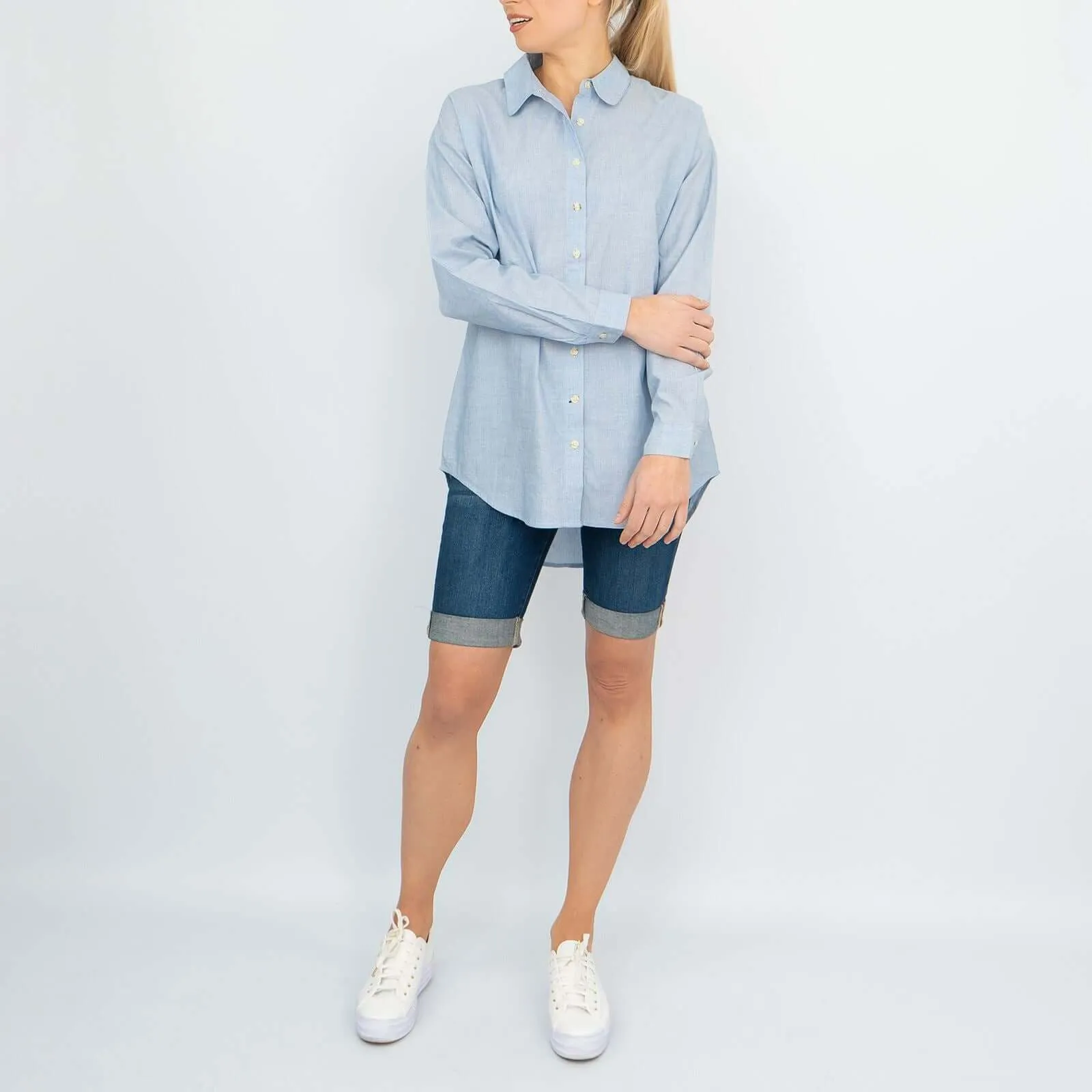 Next Longline Long Sleeve Loose Relaxed Fit Cotton Shirts