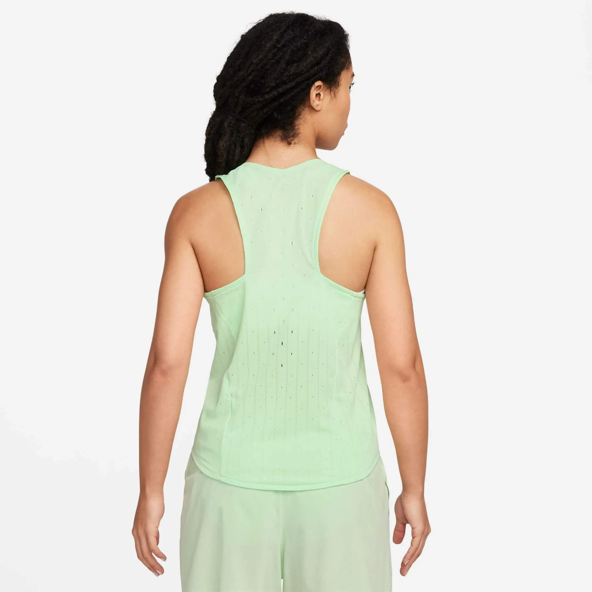 Nike | Women's AeroSwift Dri-FIT ADV Running Singlet - Vapor Green/Black