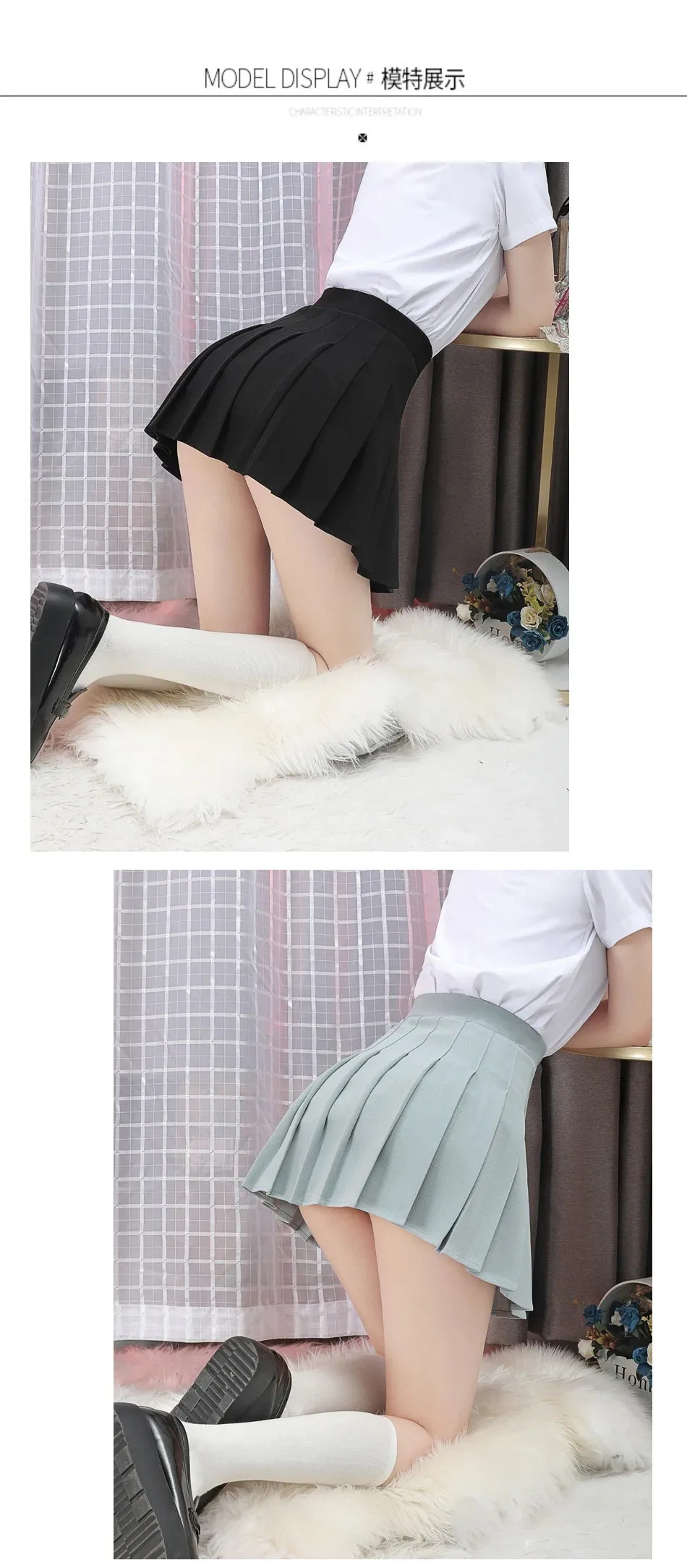 No Panties Pleated Skirt Elastic High Waist Cosplay Sexy Goth Harajuku Kawaii Punk Skirts Falda Sexy Mujer Women Clothing