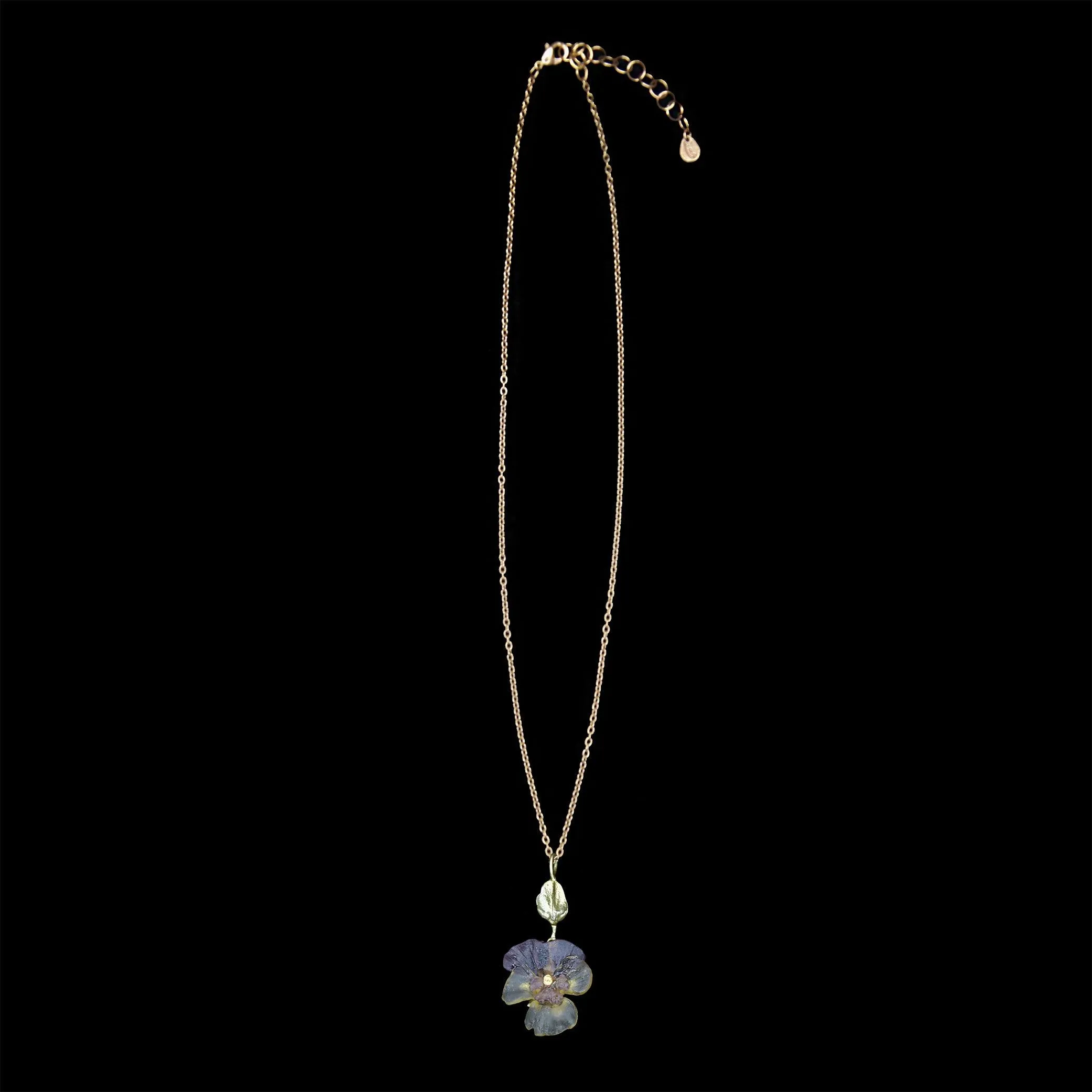 Pansies Pendant - Dainty