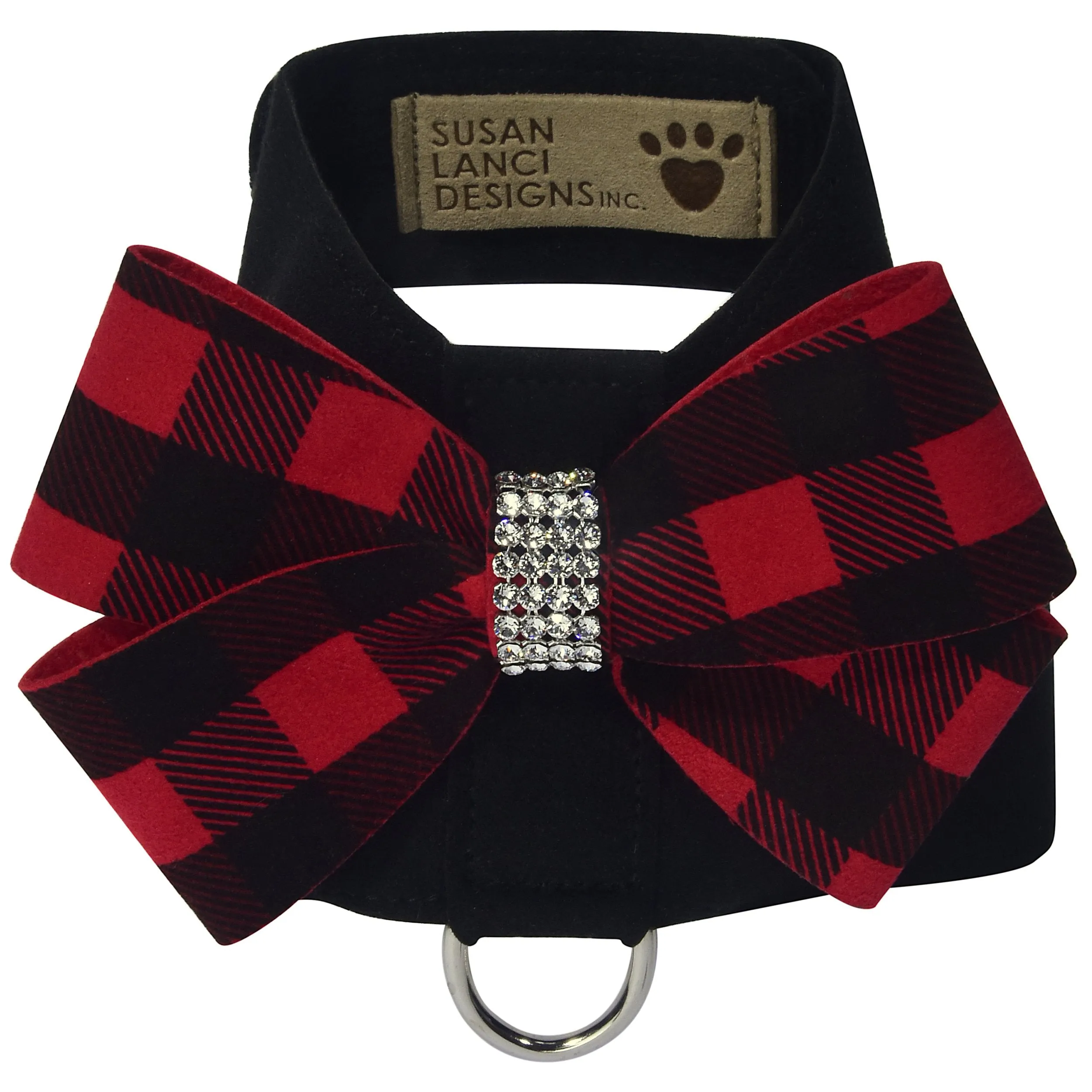 Red Gingham Nouveau Bow Tinkie Harness