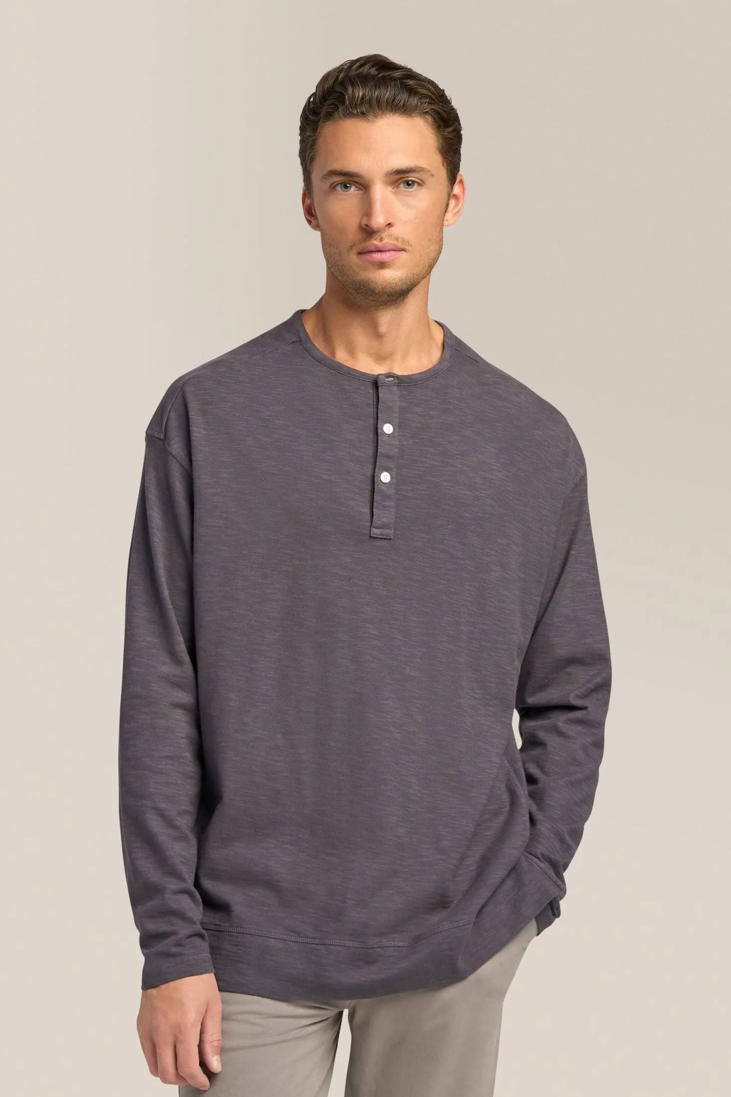 Relaxed Henley | Cotton