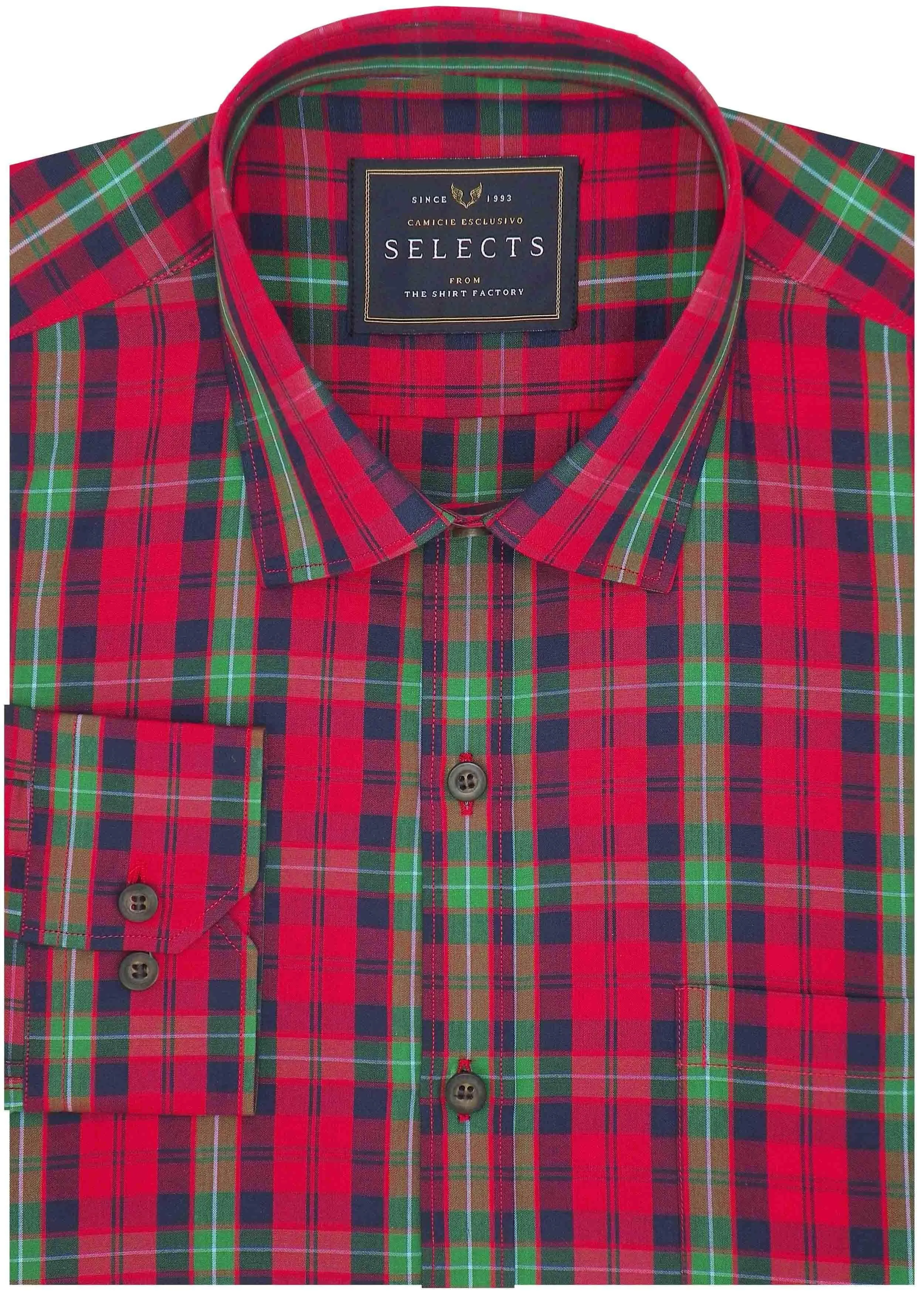 Selects Premium Cotton Check Shirt - Multicolor (0507)