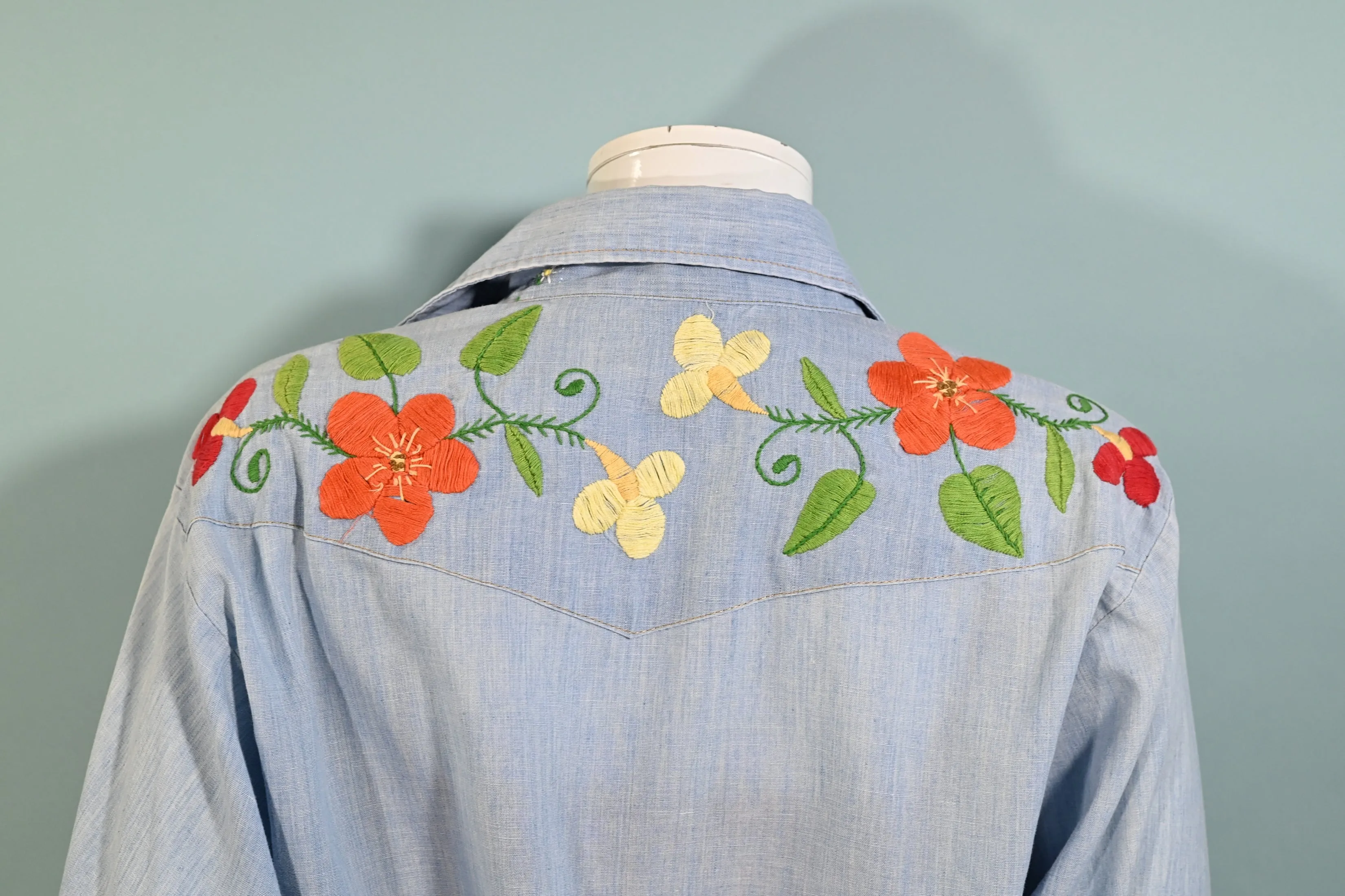 SOLD OOAK Vintage 70s Hand Embroidered Sears Western Wear