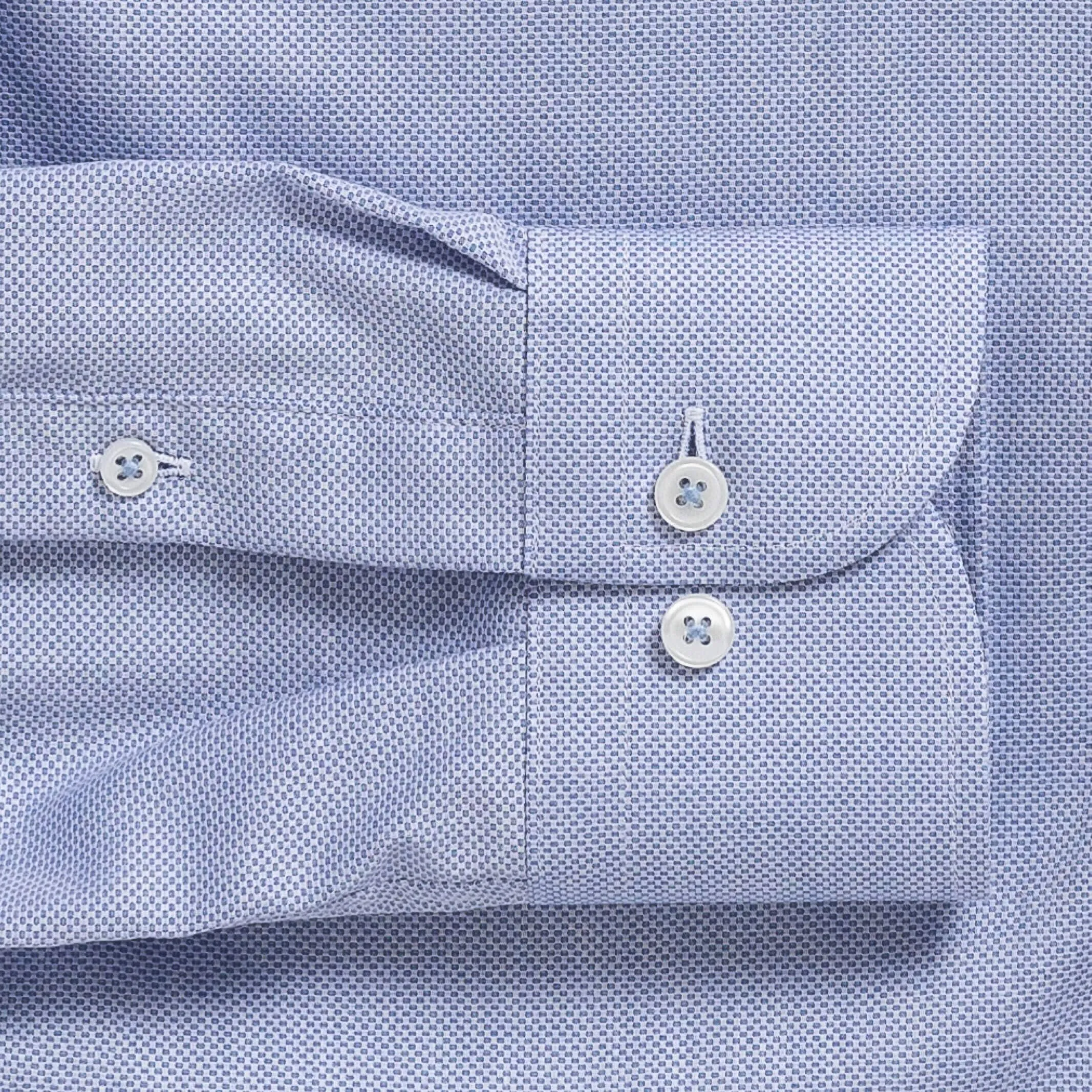 The Light Blue Caven Textured Weave Custom Shirt