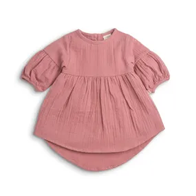 Tiny Twigs W23 Organic Balloon Dress 2-7yrs Rose