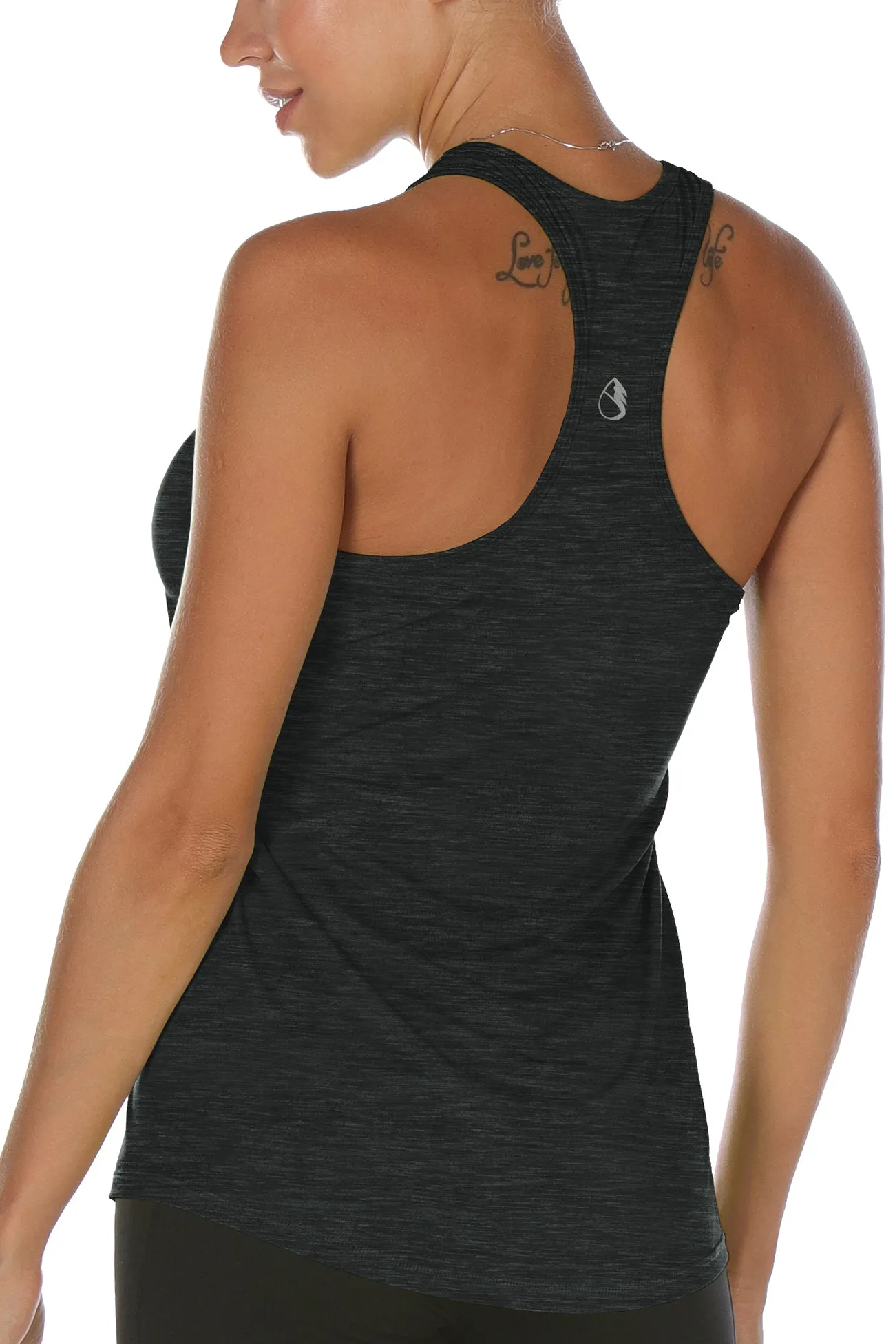 TK9-P icyzone Activewear Running Workouts Clothes Yoga Racerback Tank Tops for Women (Pack of 3)