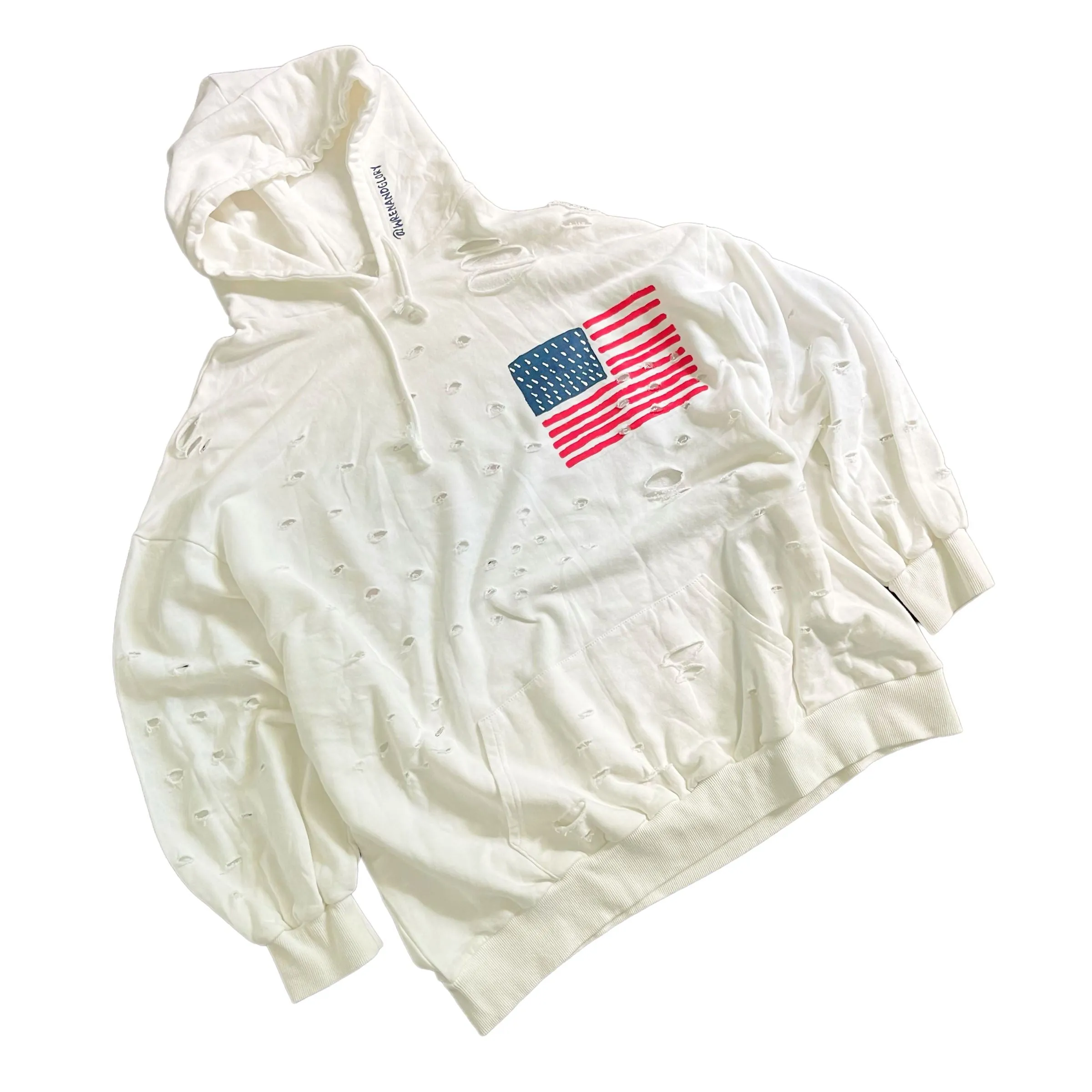 'USA USA USA' Painted Hoodie