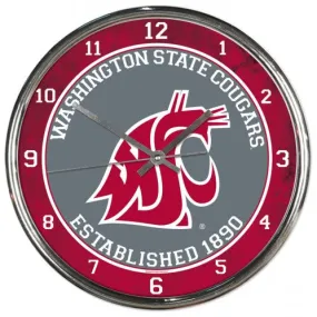 WSU Crimson and Chrome Clock